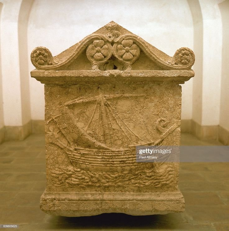 Phoenician Stone Sarcophagus Carvings