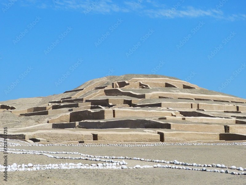 Pre-Columbian Adobe Pyramids In Peru