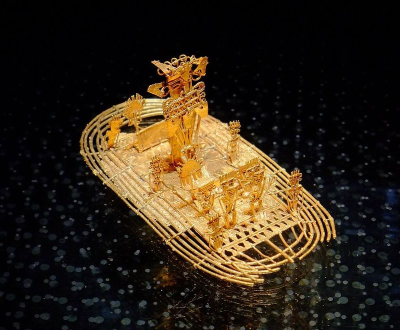 Pre-Columbian Muisca Raft In Gold