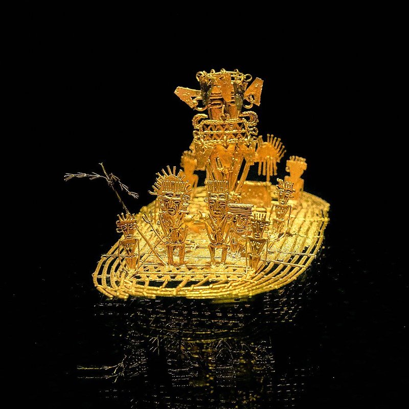 Pre-Columbian Muisca Raft In Gold