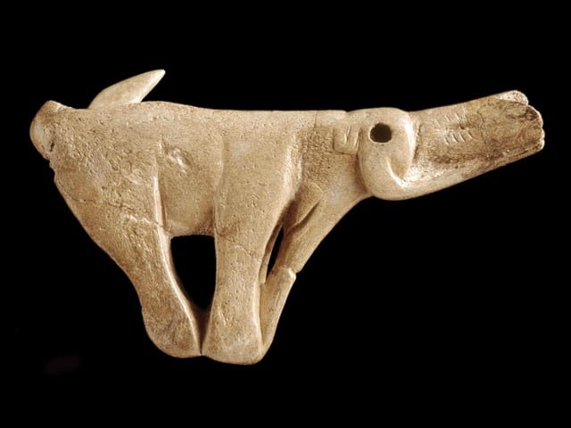 Prehistoric Antler Carving From Magdalenian Culture