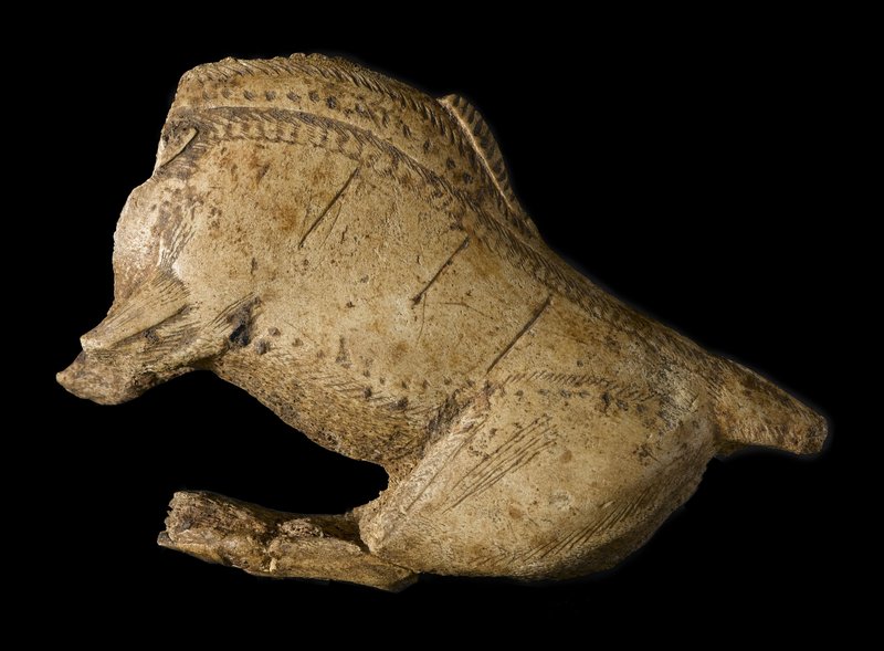 Prehistoric Antler Carving From Magdalenian Culture
