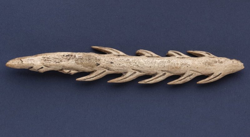 Prehistoric Antler Carving From Magdalenian Culture