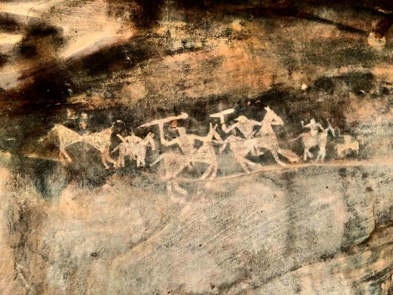 Prehistoric Cave Art At Bhimbetka
