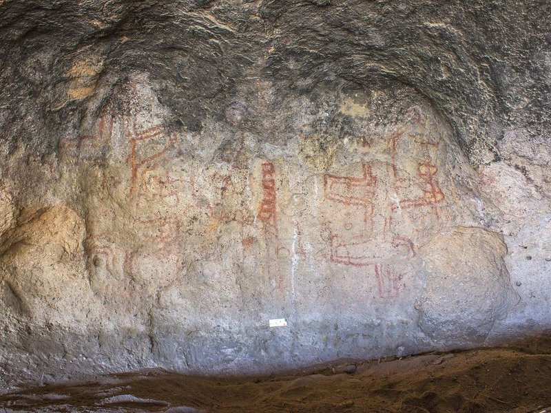 Prehistoric Cave Art In Patagonia