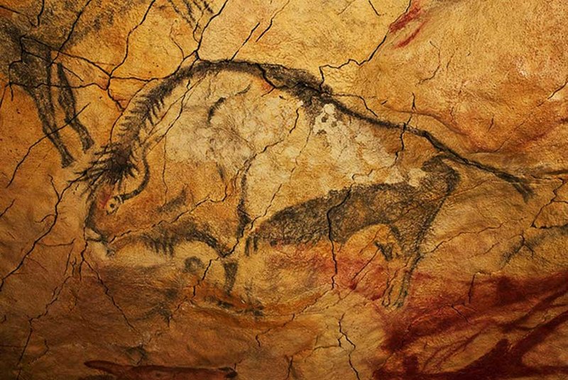 Prehistoric Cave Painting At Altamira