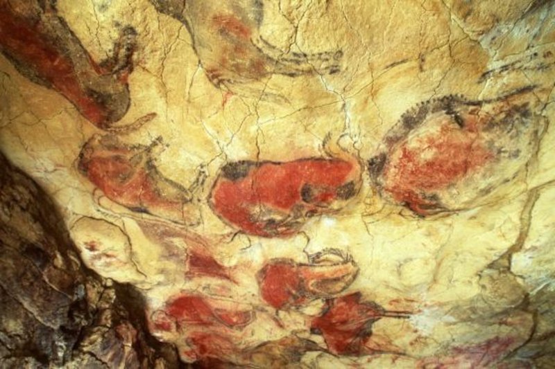 Prehistoric Cave Painting At Altamira