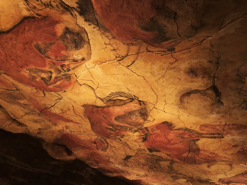 Prehistoric Cave Painting At Altamira
