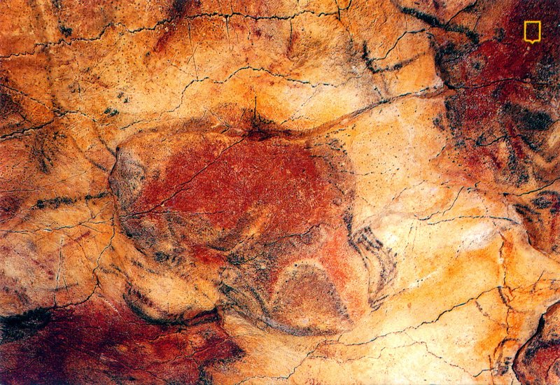 Prehistoric Cave Painting At Altamira