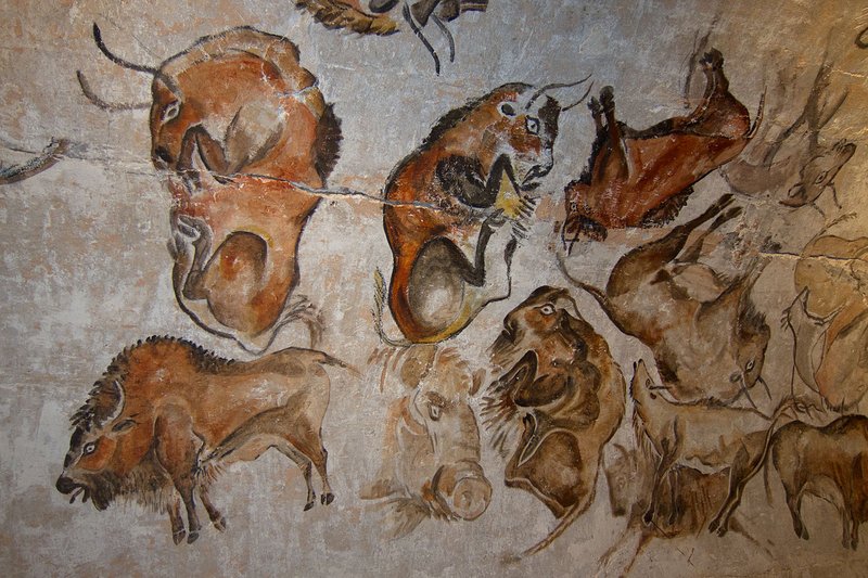 Prehistoric Cave Painting At Altamira