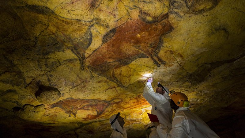 Prehistoric Cave Painting At Altamira