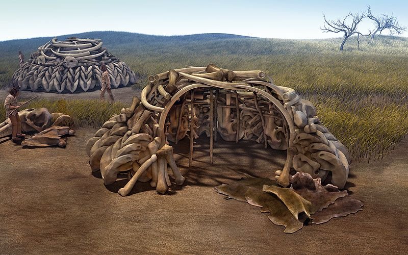 Prehistoric Mammoth Bone Dwelling