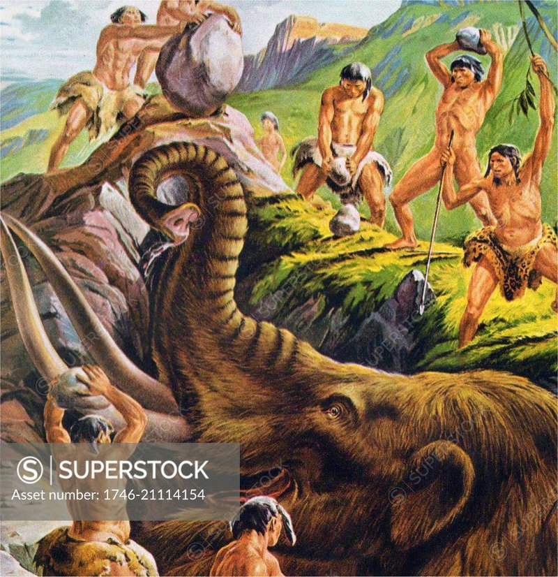 Prehistoric Mastodon Kill Site