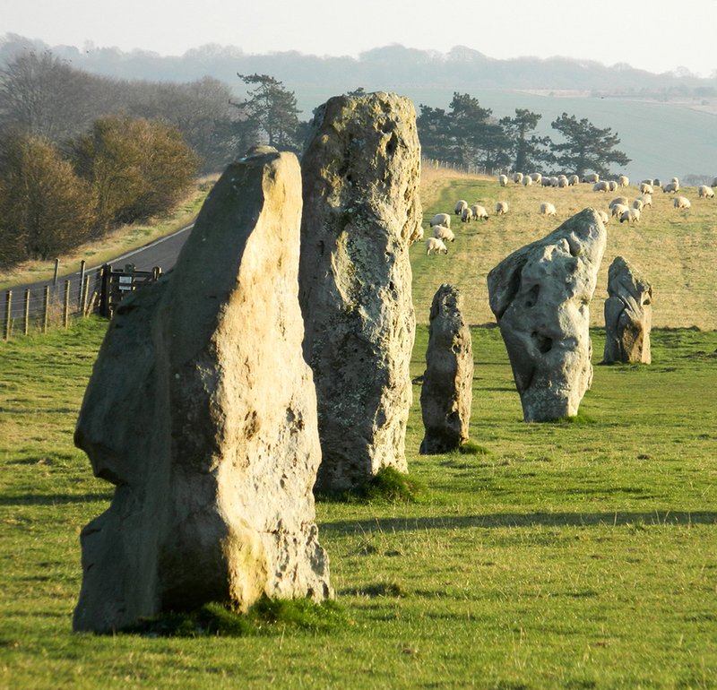 Prehistoric Stone Circle Of Avebury<span class=