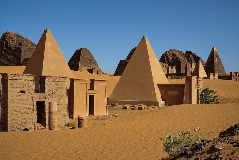 Pyramids Of Meroë In Sudan<span class=