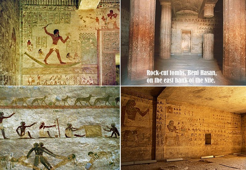 Rock-Cut Tombs At Beni Hasan, Egypt