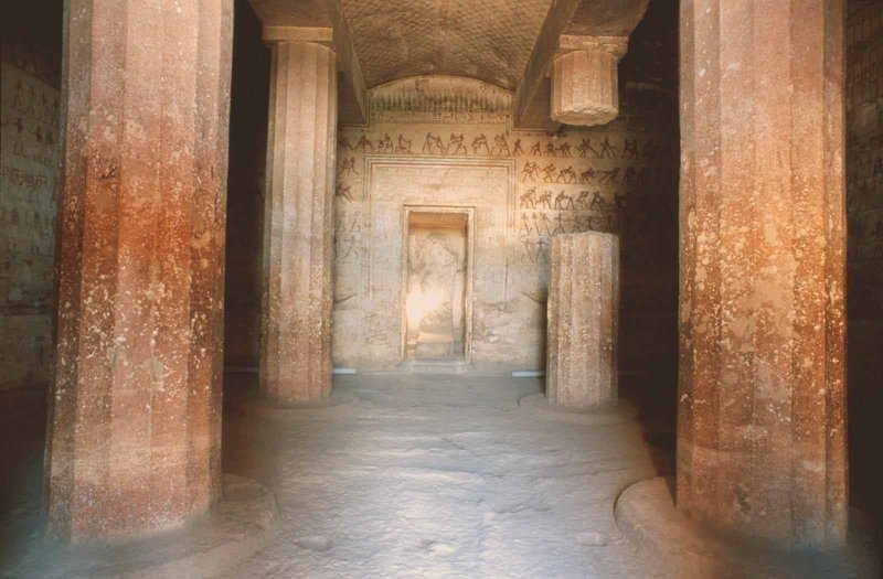 Rock-Cut Tombs At Beni Hasan, Egypt<span class=