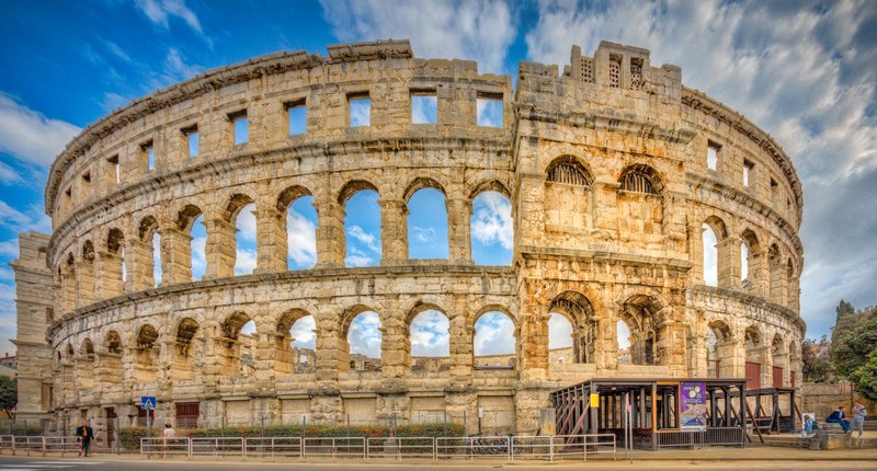Roman Amphitheater In Pula<span class=