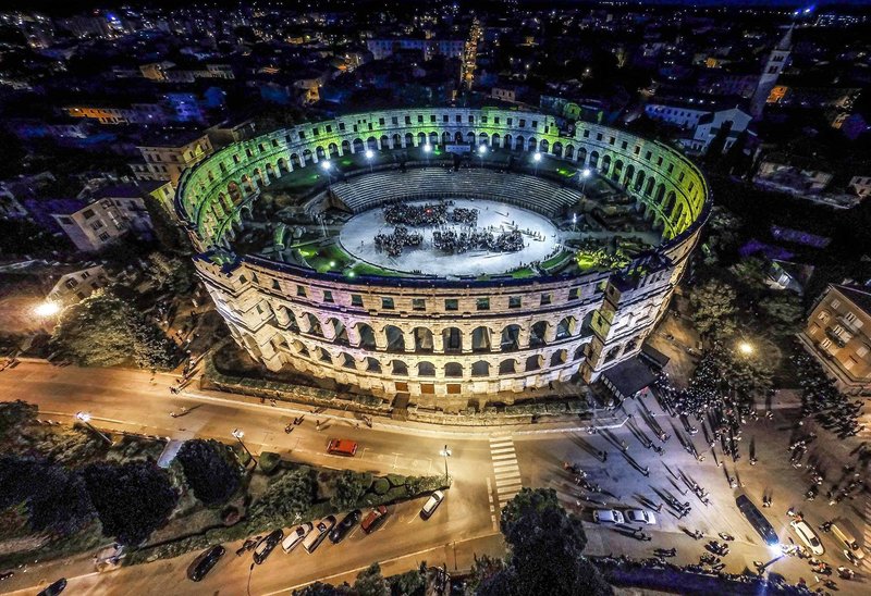 Roman Amphitheater In Pula