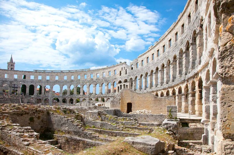 Roman Amphitheater In Pula