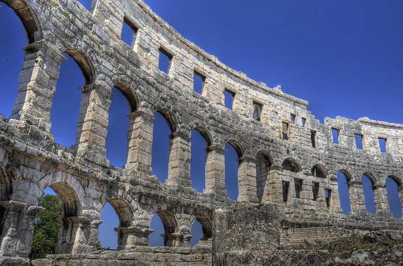Roman Amphitheater In Pula