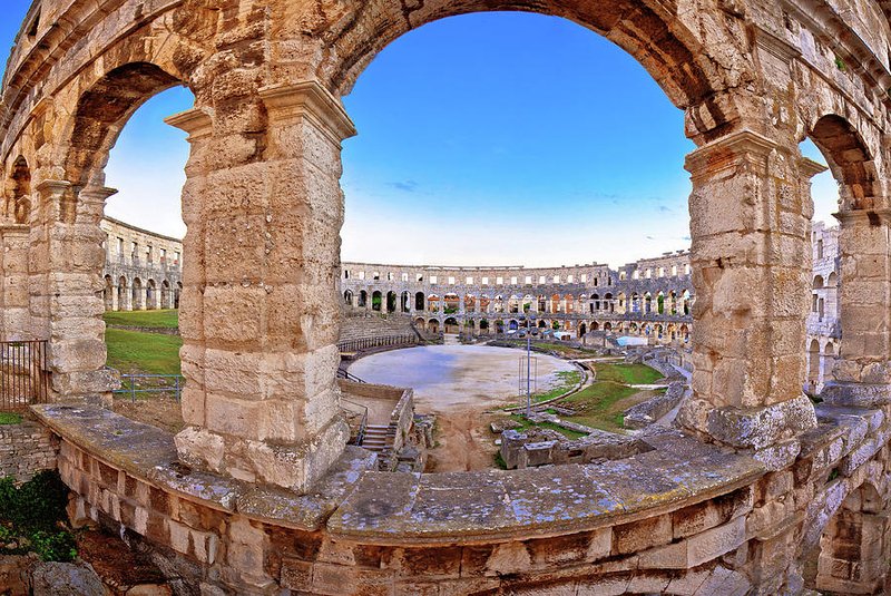 Roman Amphitheater In Pula