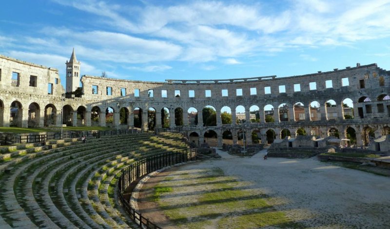 Roman Amphitheater In Pula