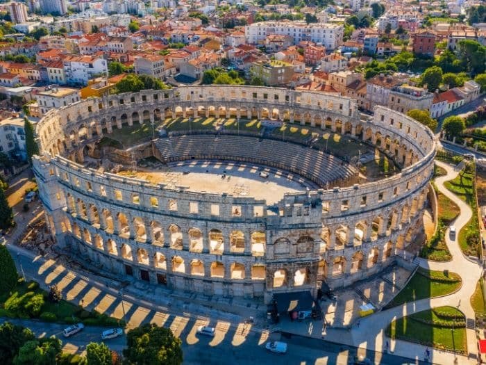 Roman Amphitheater In Pula