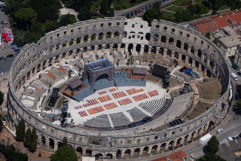 Roman Amphitheater In Pula