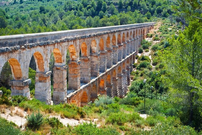 Roman Aqueduct Arches In Tarragona
