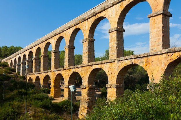 Roman Aqueduct Arches In Tarragona