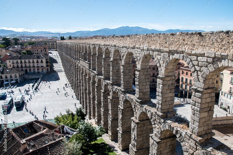 Roman Aqueduct Remains In Segovia