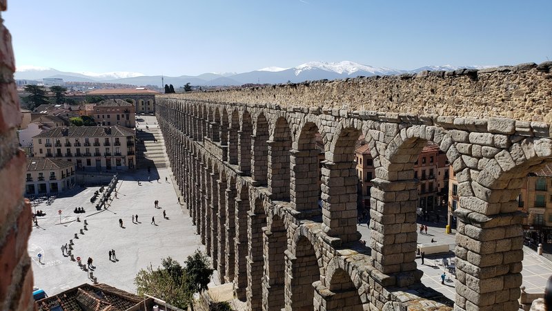 Roman Aqueduct Remains In Segovia