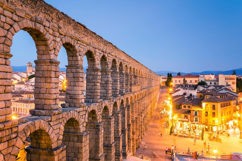 Roman Aqueduct Remains In Segovia