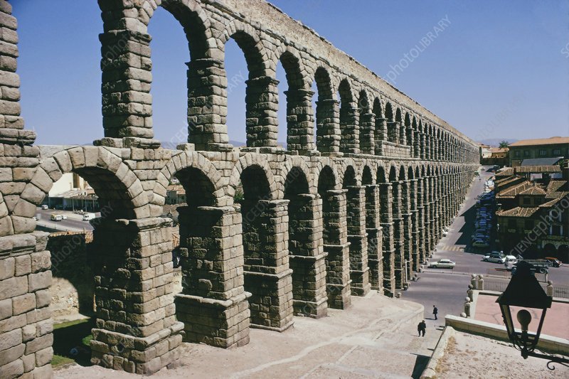 Roman Aqueduct Remains In Segovia