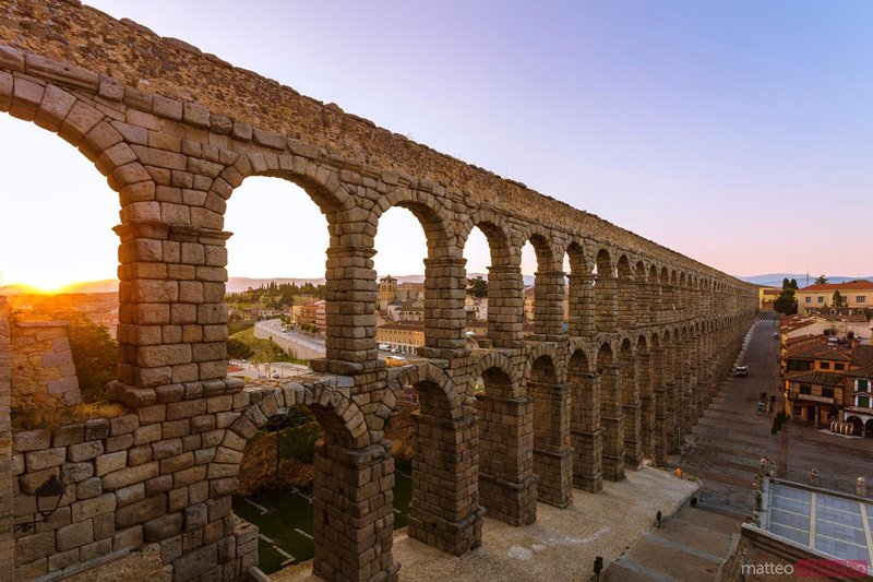 Roman Aqueduct Remains In Segovia