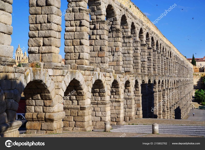 Roman Aqueduct Remains In Segovia