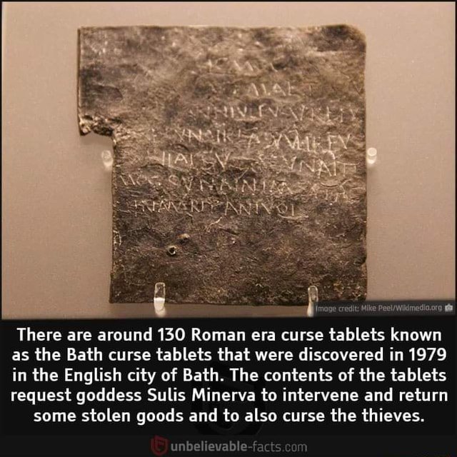 Roman Bronze Curse Tablets From Bath