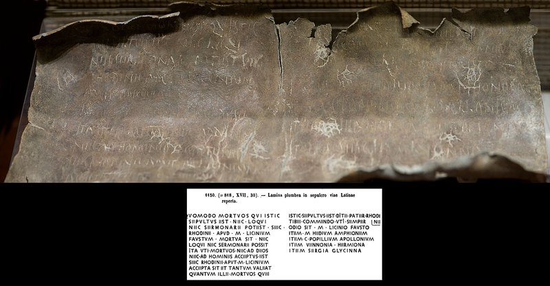 Roman Bronze Curse Tablets From Bath