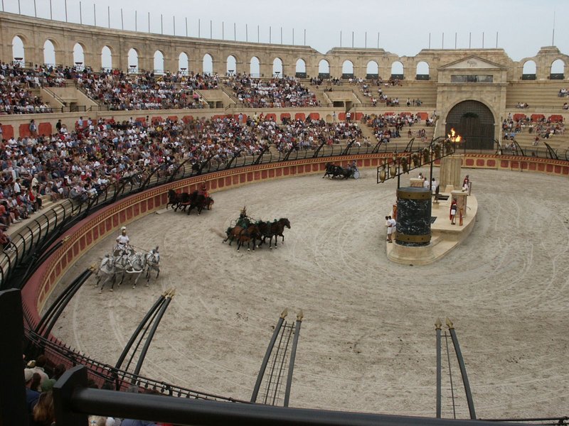 Roman Chariot And Arena Model