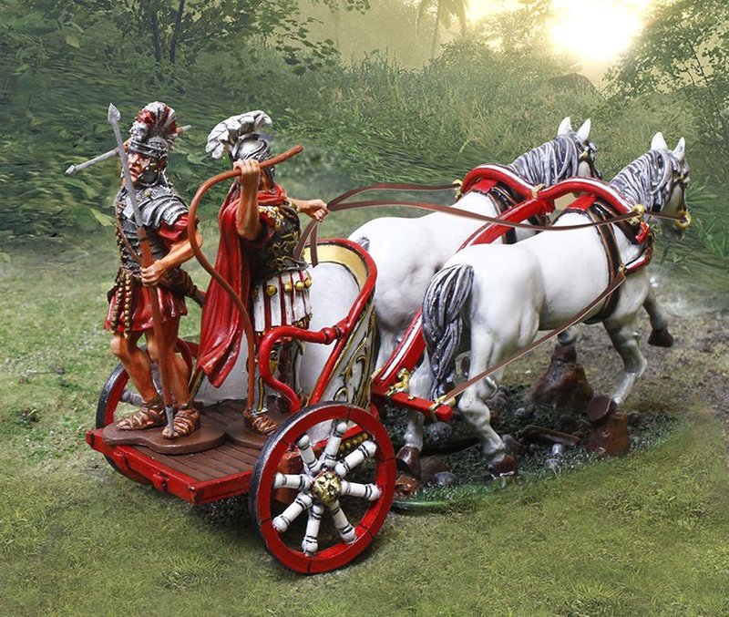 Roman Chariot And Arena Model
