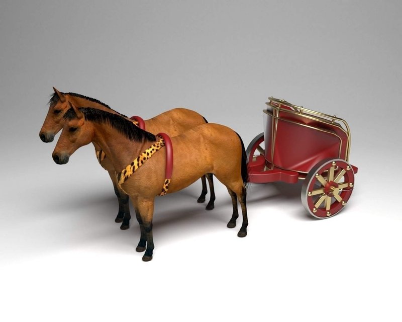 Roman Chariot And Arena Model