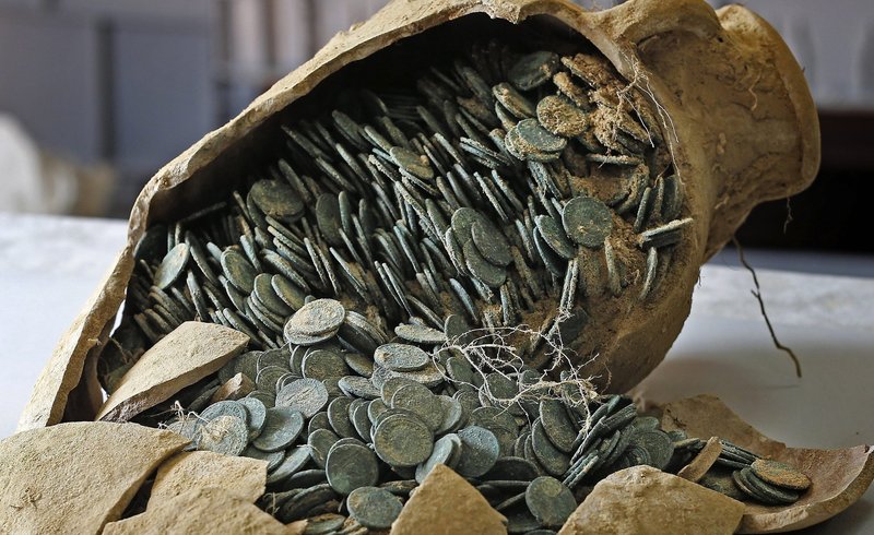 Roman Coin Hoard Excavation
