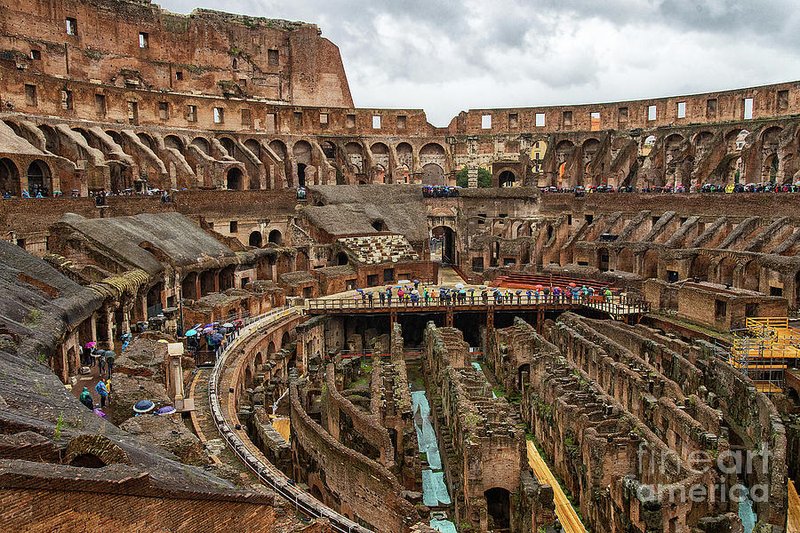 Roman Colosseum Interior Views
