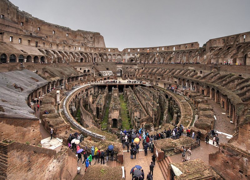 Roman Colosseum Interior Views