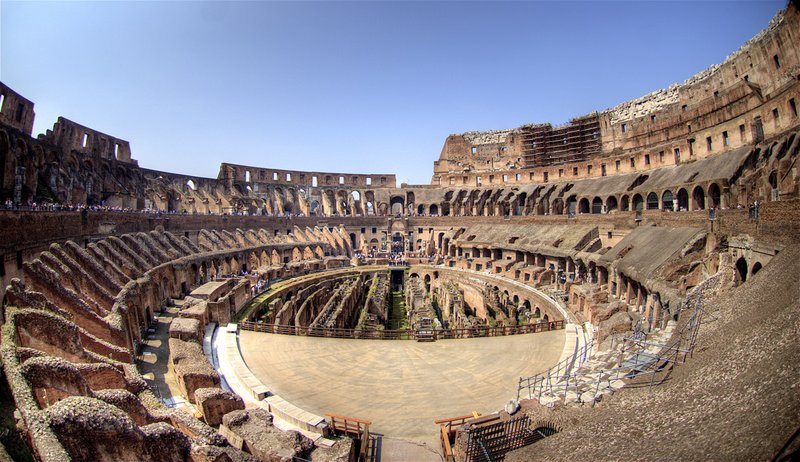 Roman Colosseum Interior Views
