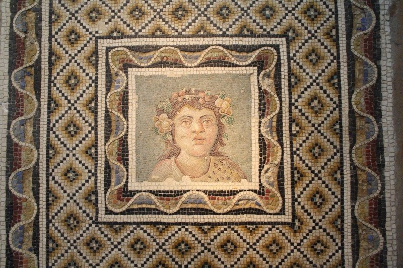 Roman Floor Mosaic Of Mythological Scenes