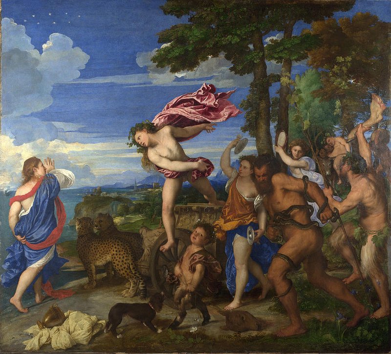 Roman Fresco Of Bacchus And Ariadne