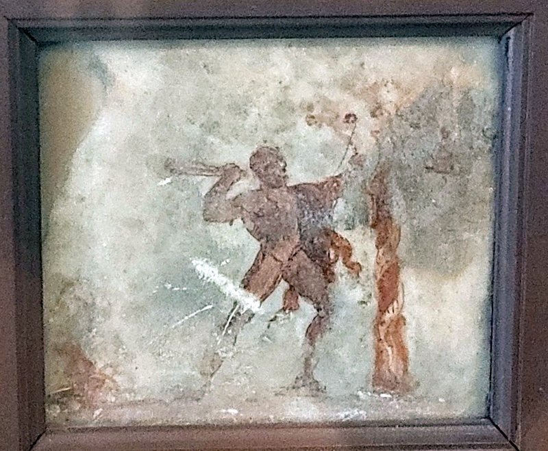 Roman Fresco Of Hercules And Hydra