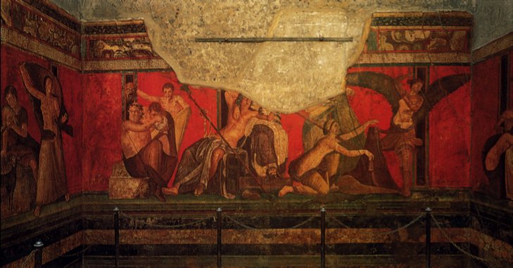 Roman Fresco Of Mercury And Bacchus